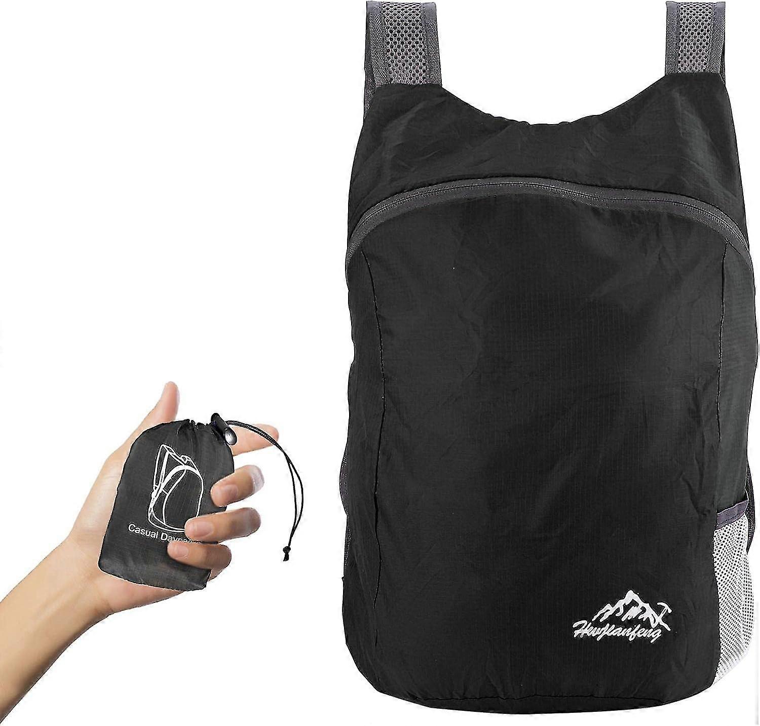 Ultralätt hopfällbar ryggsäck, liten vandringsryggsäck, slitstark lättviktsryggsäck för män kvinnor, för utomhussportresor vandring hik