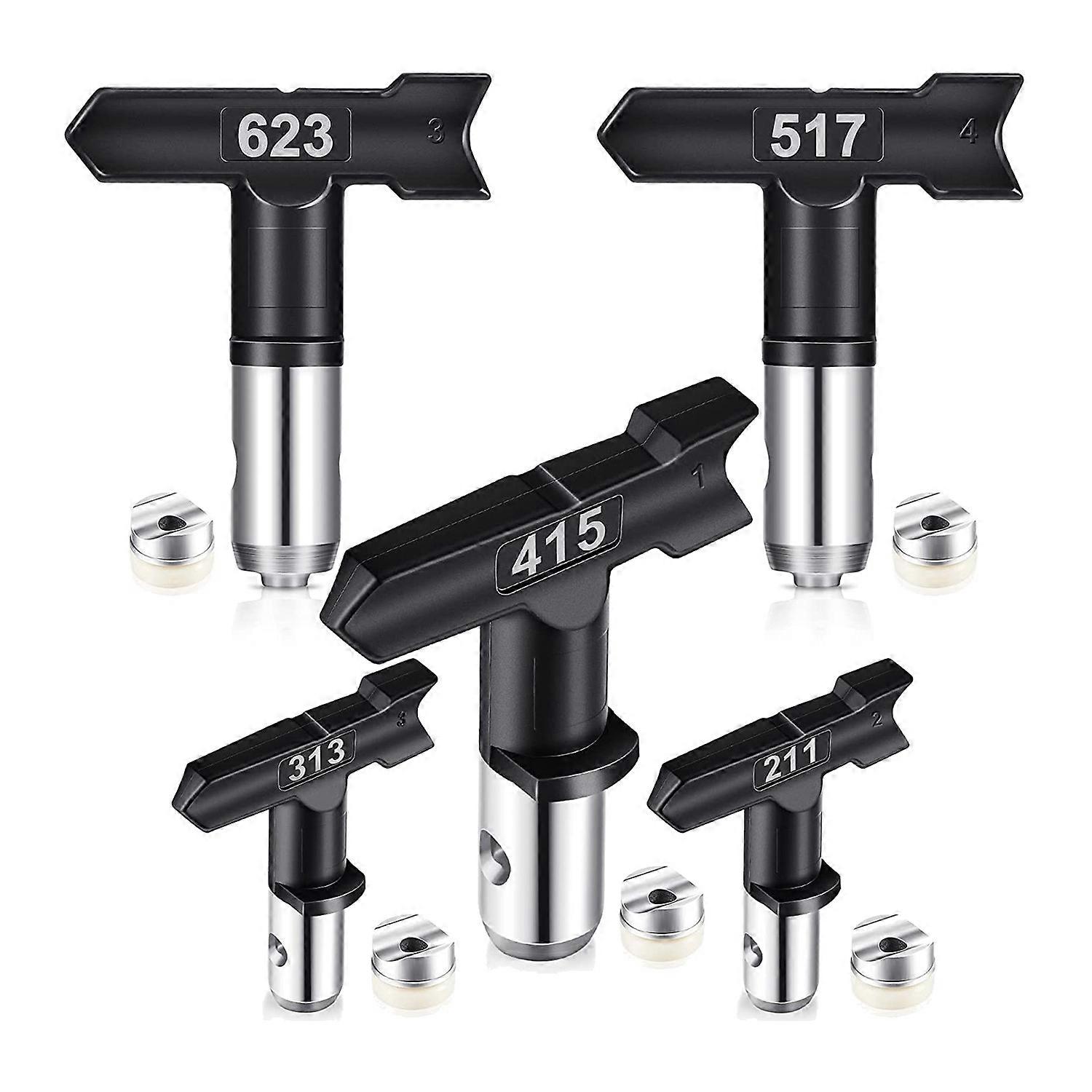 5 Pcs Spray Tips Reversible Spray Tip Airless Spray Nozzles for Airless Paint Sprayer (211, 313, 41