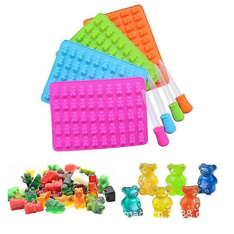 Silikon Gummy Bär Schokolade Gelee Form mit Dropper Candy Maker Eis Tablett Form