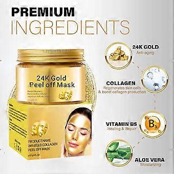 24K Gold Peel-Off Maske – 200 G, Für Strahlende Haut, Gegen Mitesser & Falten