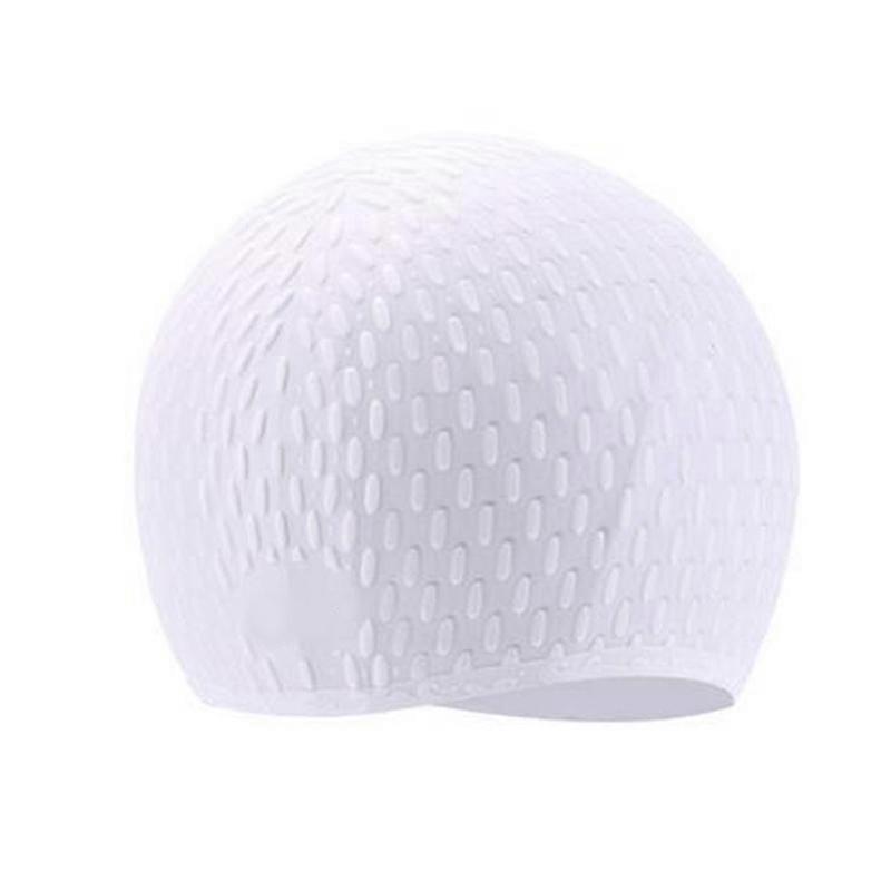 Silicone Swim Cap Bubble Shape To Reduce Warer Drag, Reusable Swimming Cap For Women And Men Keep Hairstyle Unchanged