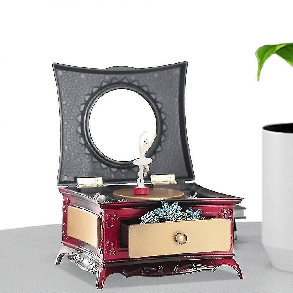 الرقص راقصة الباليه مربع الموسيقى للأطفال الرجعية الكلاسيكية الحرفية تخزين المجوهرات المنظم مع مرآة faver هدايا عيد ميلاد عيد الميلاد