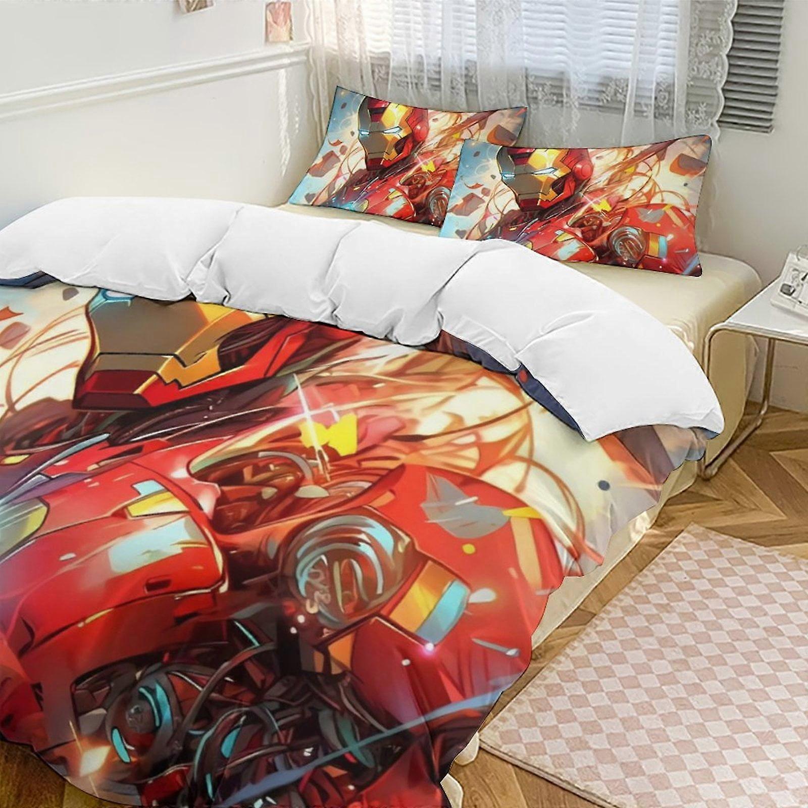 Bedding set WY360 Captain AmericaCartoon Collection 3-Piece Comforter Set, Personalized Bedding Decor for Kids And Teens  Bed Sheets ZA360