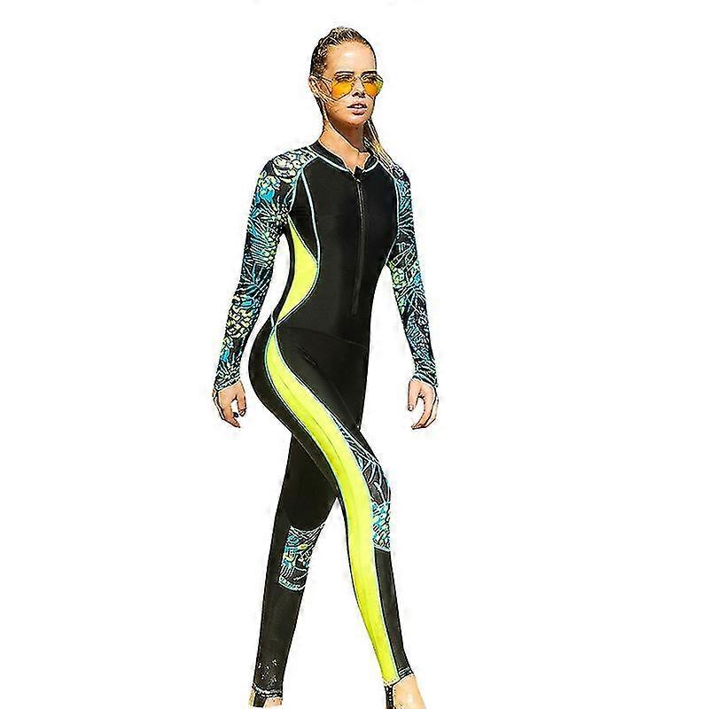 Women's Full Wetsuit Quick-drying One-piece Full Body Swimsuit Long Sleeve Long Leg Swimwear Women Wetsuit
