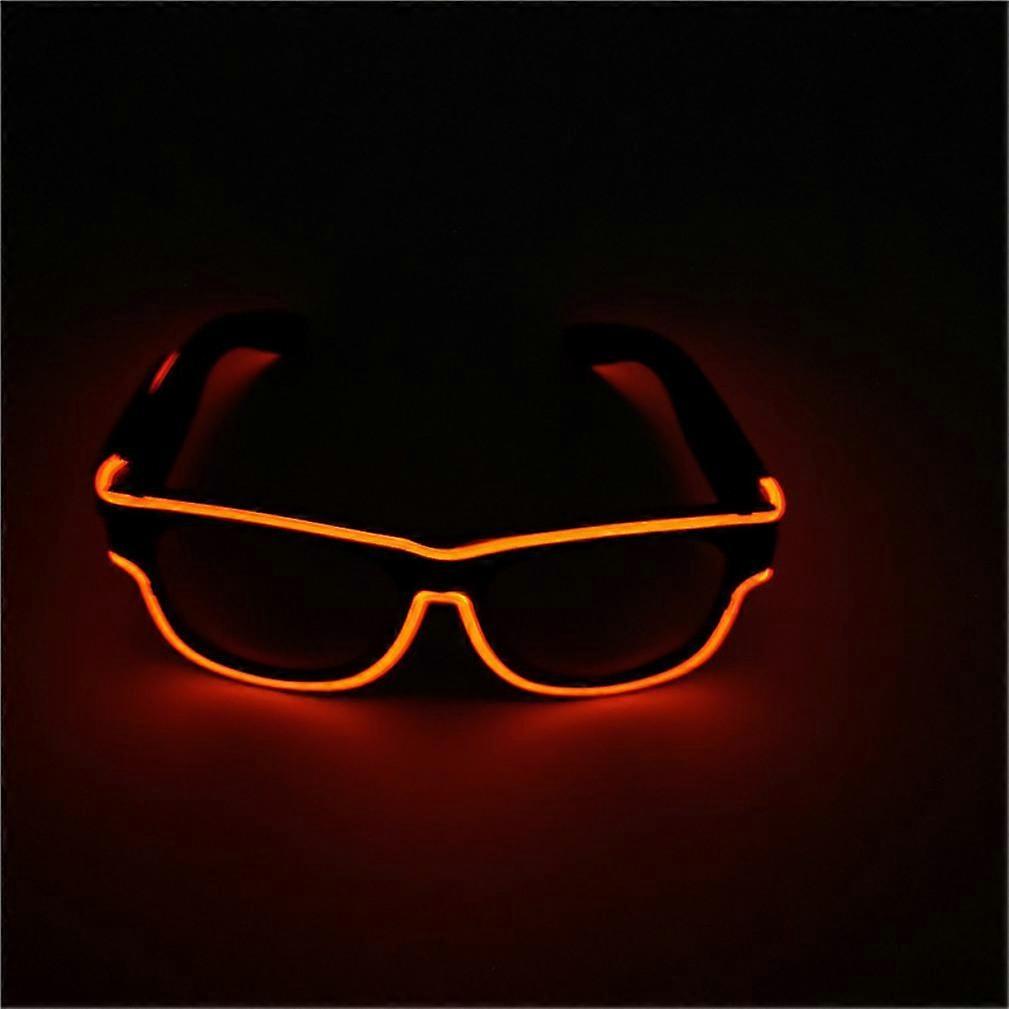LED Rechargeable Glasses 10 Colors Wire Neon Party Luminous Glasses Light Up Eyeglasses for DJ Dance Party