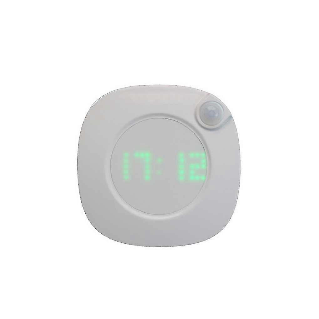 Wall Clock Light Motions Sensor Induction Night Lamp Switchable