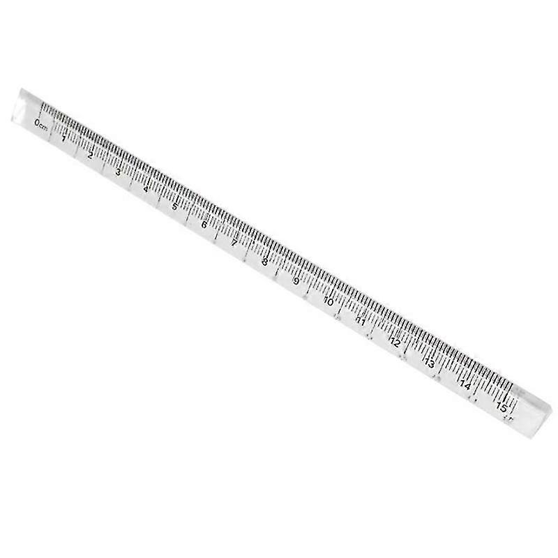 15cm Transparent Straight Ruler Students Stationery Simple Triangular Rulers