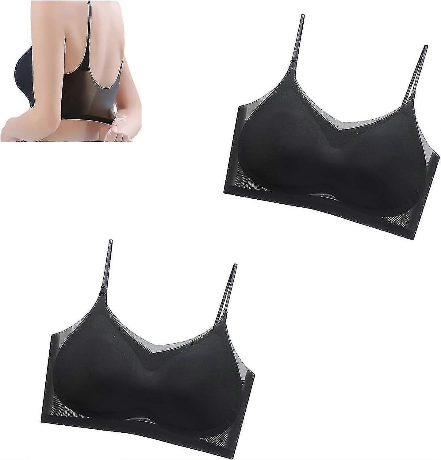 2pcs Summer Seamless Ultra Thin Ice Silk Comfort Bra In Plus Size,ultra Thin Ice Silk Bra Breathable Seamless Bra