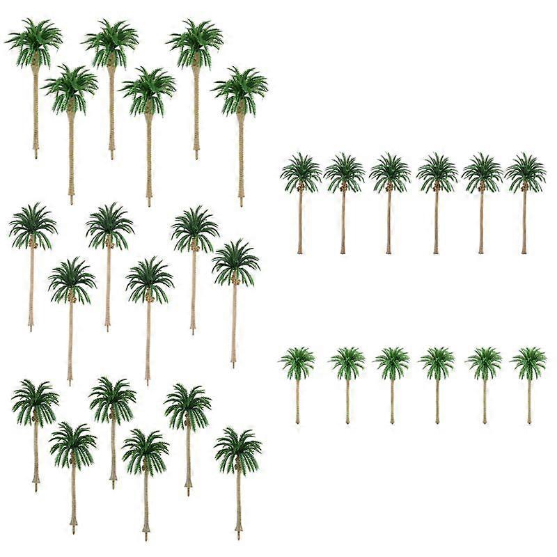 30Pcs Artificial Coconut Palm Trees Scenery Model Miniature Architecture Trees