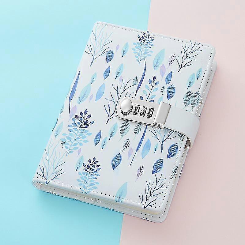 A5 Creative Password Lock Journal Pu Leather Combination Lock Diary Locking Journal Diary