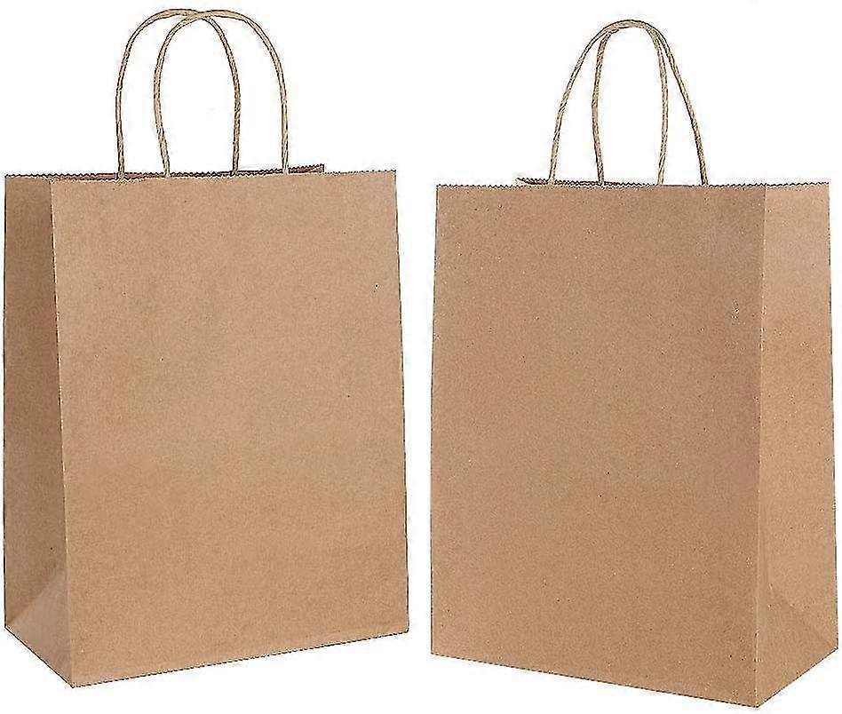 30pcs שקית מתנה שקית נייר קראפט שקית נייר קראפט עם ידית שקית נייר