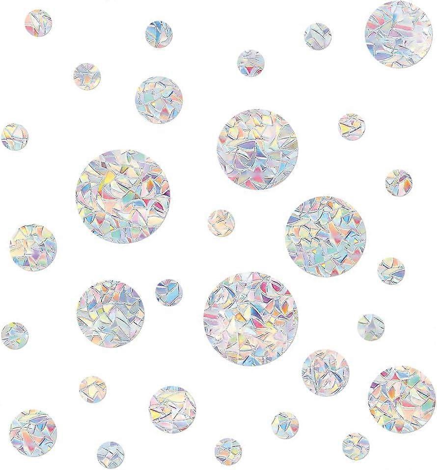 Sparkling Dots Window Stickers Anti-Collision Window Decals to Save Birds from Window Collisions Non Adhesive Vinyl Window Clings Rainbow Stickers 4 S