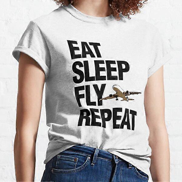 Tričko Eat Sleep Fly Repeat Classic-RK8217