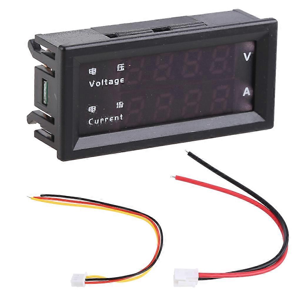 for DC 100V 200V 10A Voltmeter Ammeter 4 Digits High Precision Dual LED Digital