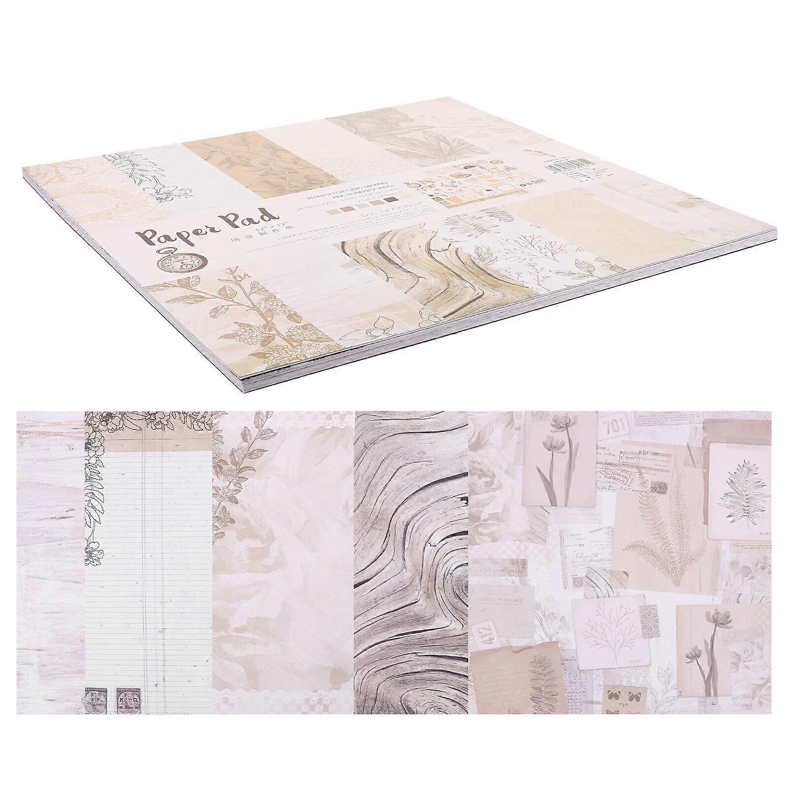 26 Sheets Background Papers Scrapbook Papers Material Crafting Hand Account Papers