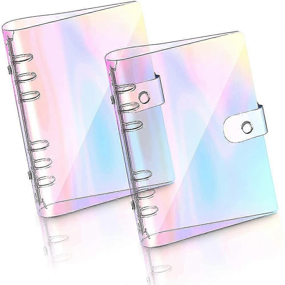 Set Of 2 Soft Pvc A6 Notebook Covers. Rechargeable. Personal Diary Loose Sheets Tw