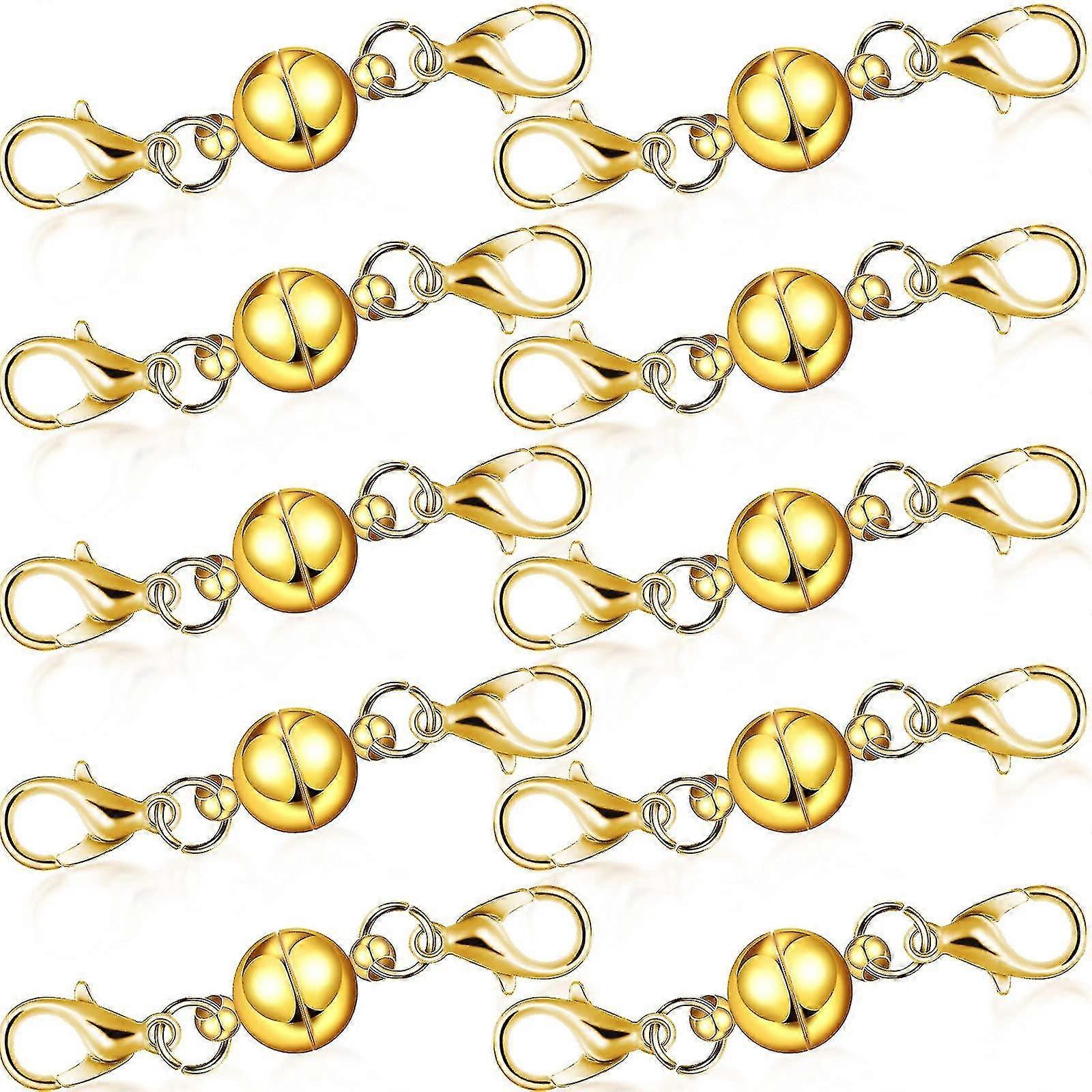 5Pairs Locking Magnetic Jewelry Clasps Round Magnetic Lobster Clasps Locking Closures Bracelet Necklace Clasps