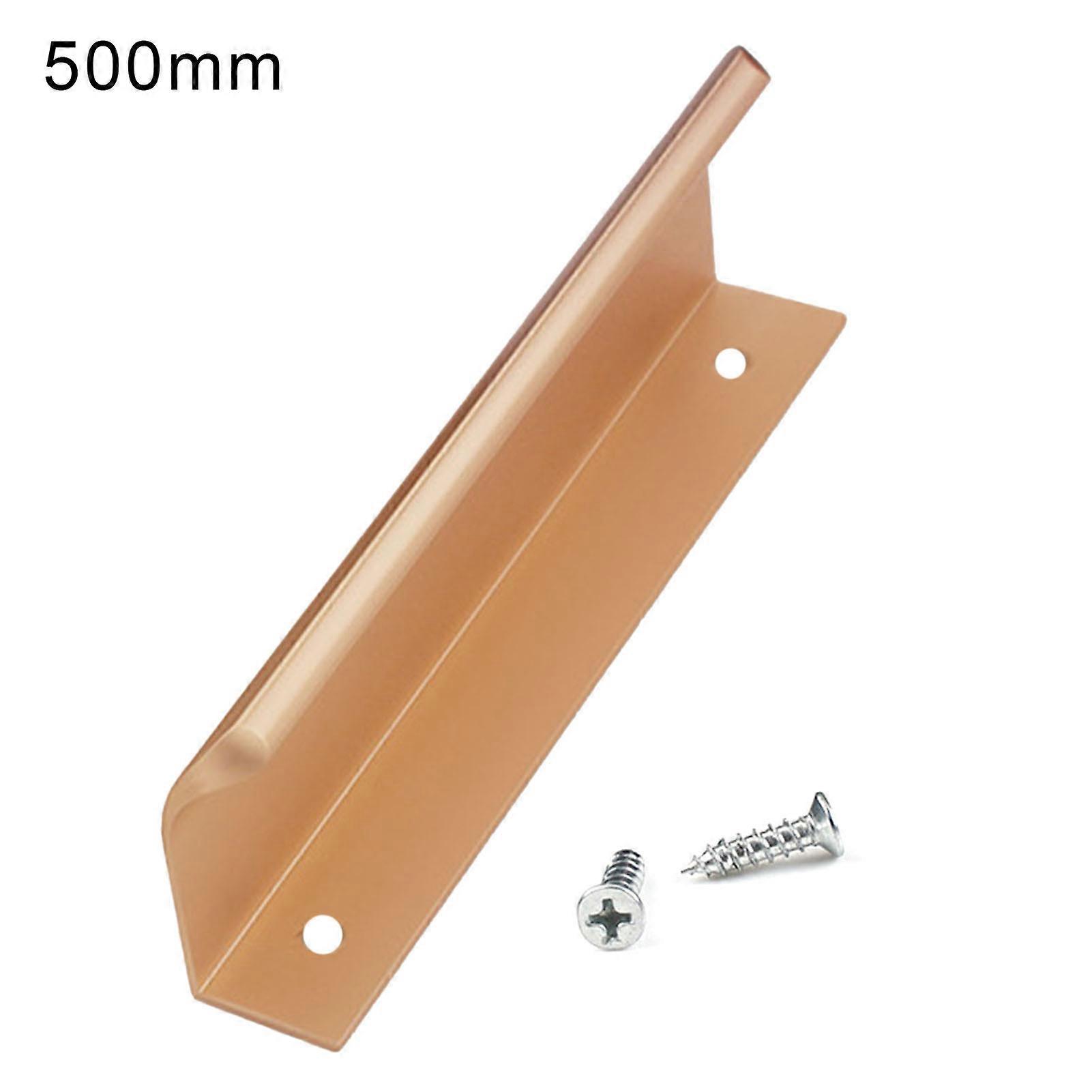Finger Edge Pull Handle Smooth Edge Comfortable Grip Multiple Sizes Aluminum Alloy Concealed Furniture Handle with Screws for Cabinet Drawer Wardrobe 
