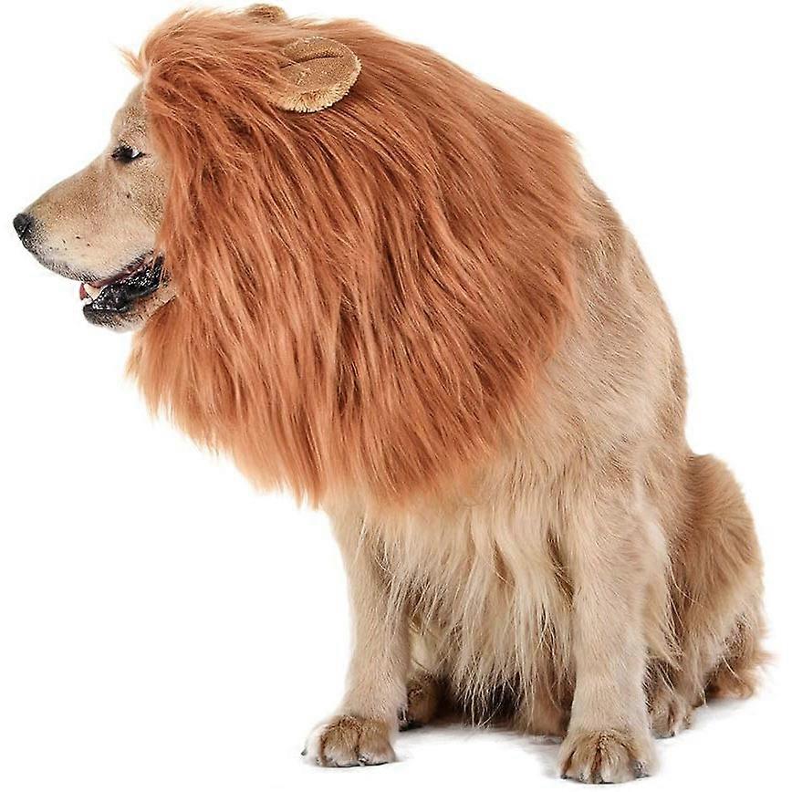 Dog Lion Mane Costumes for Halloween Christmas, Funny Pet Lion Mane Wig