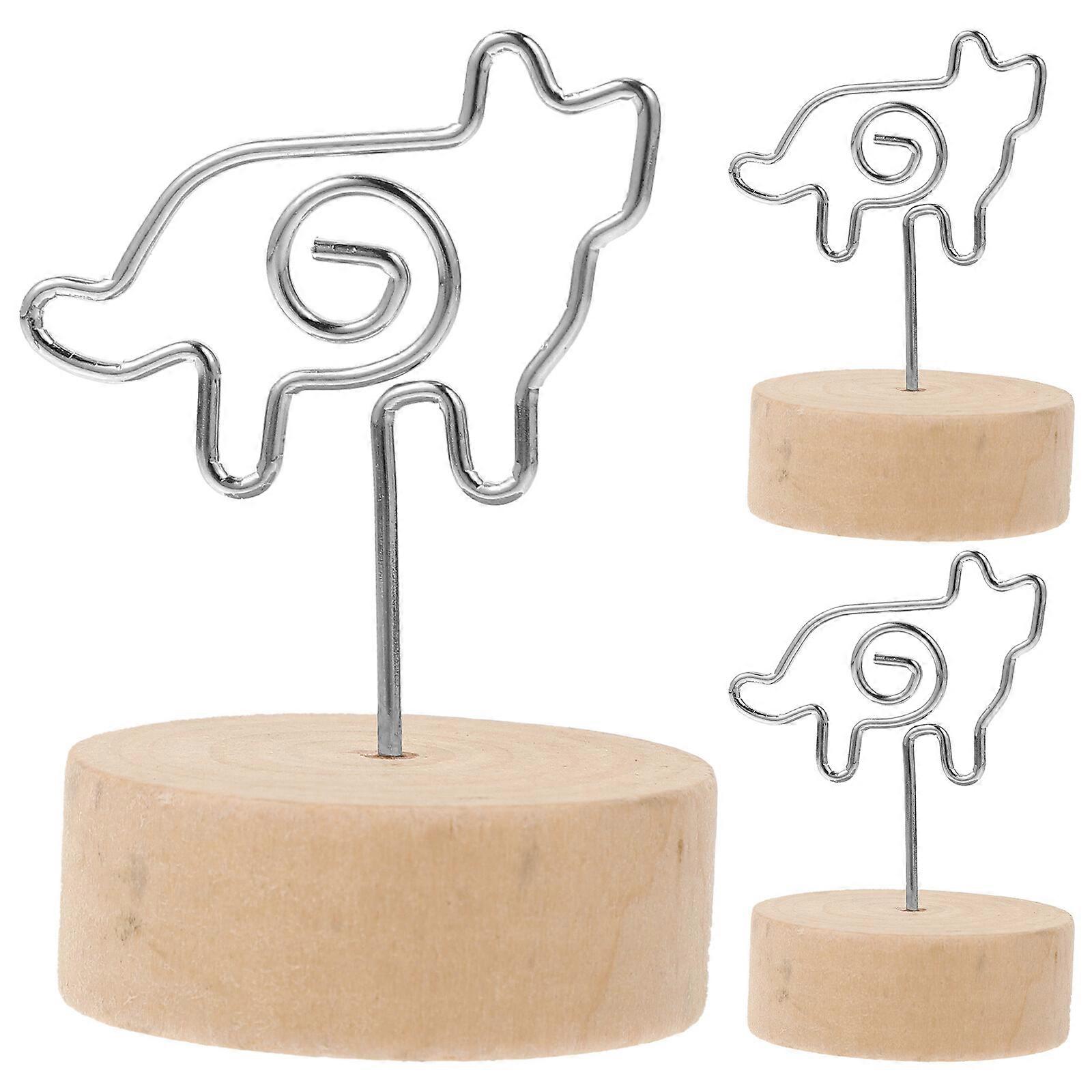 3pcs Small Table Number Holder Table Sign Stand Message Clip Table Sign Holder Desk Place Card Holder