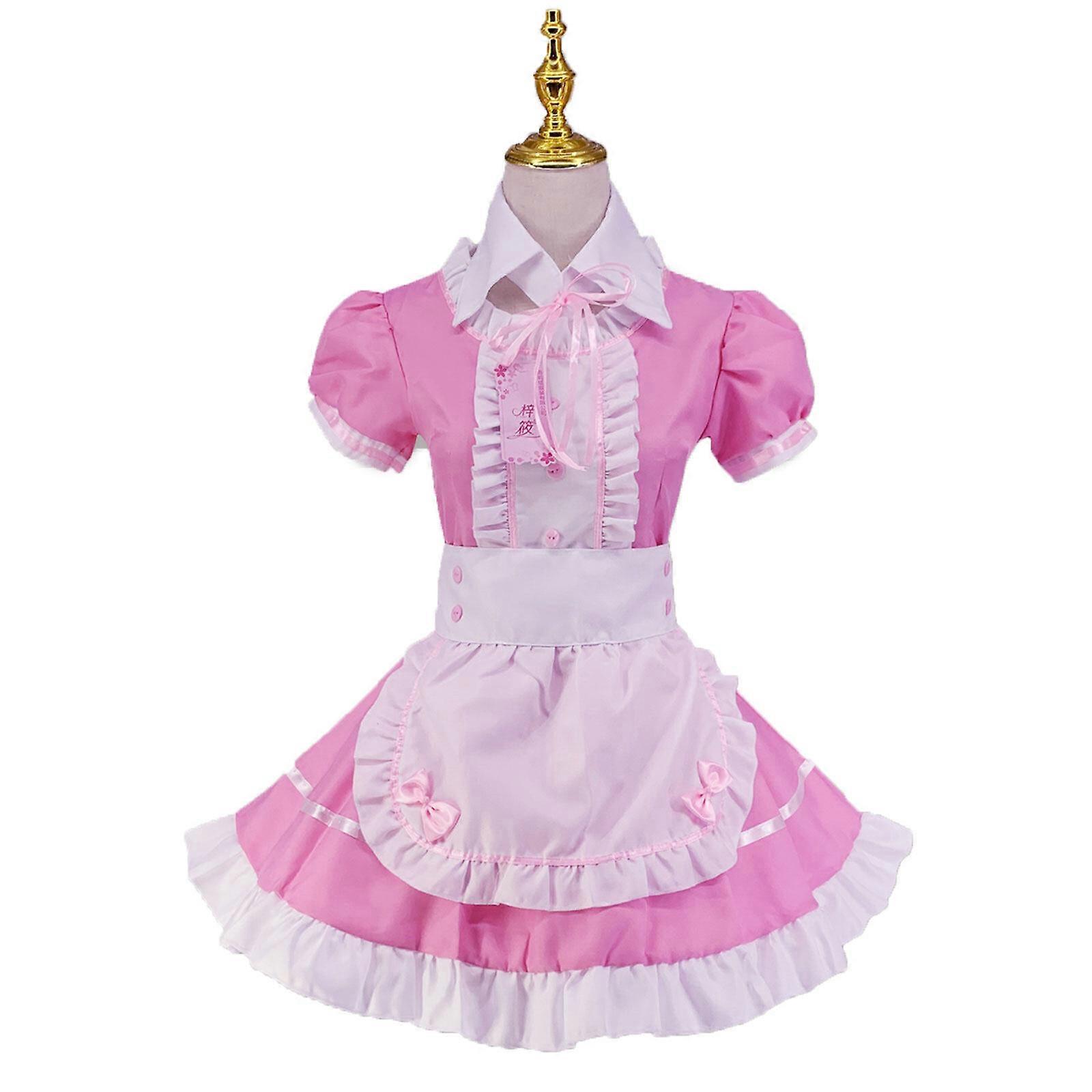 35%OFF-コスプレコスチュームメイド衣装アニメフレンチメイドエプロンクラシックロリータファンシードレスHOT