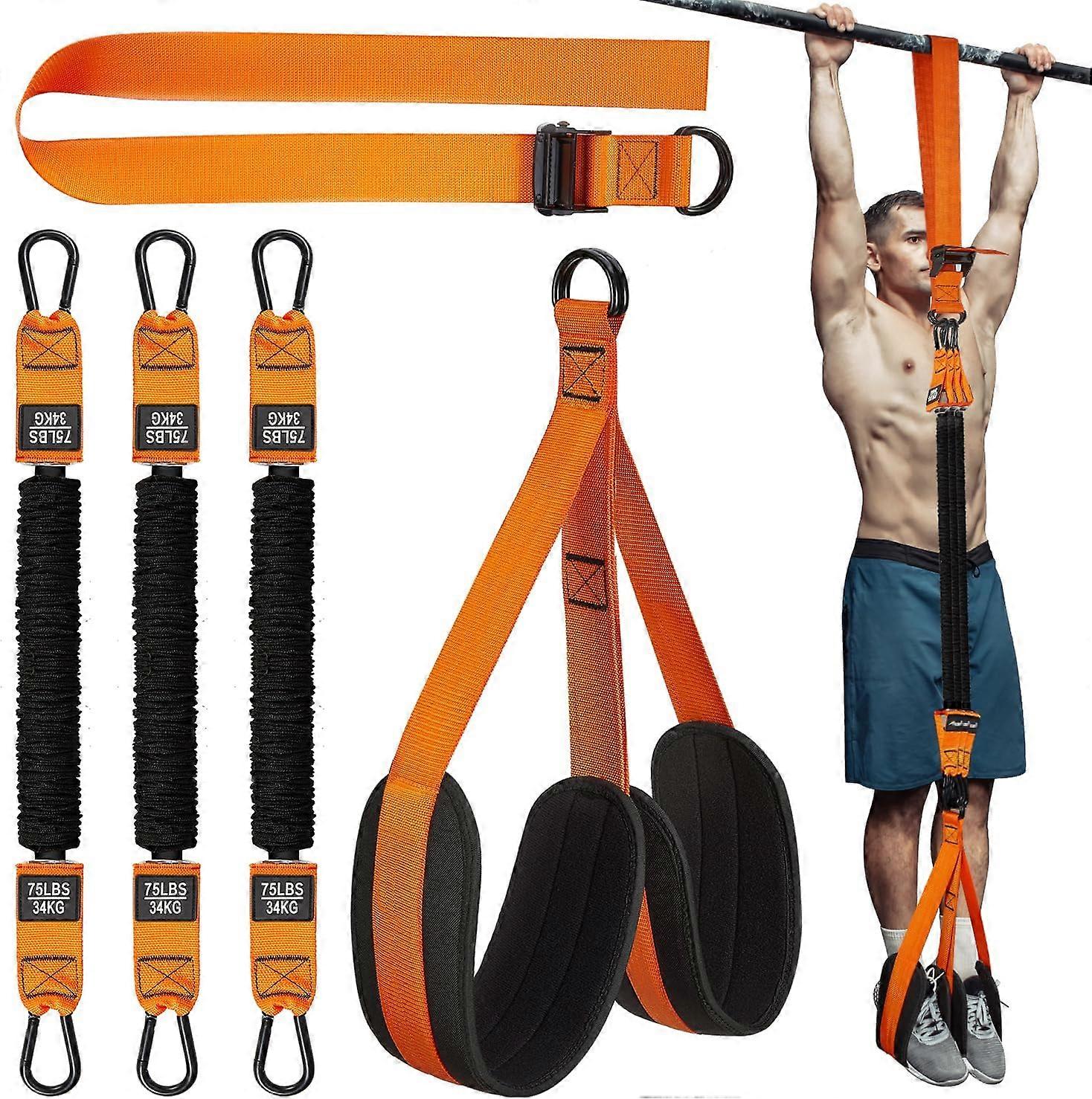 Pull Up Assistance Bands, Heavy Duty Resistance Band for Pull Up Assist, Adjustable Weight/Size with Fabric Feet/Knee Rest, Bands for Pull Up Assist f