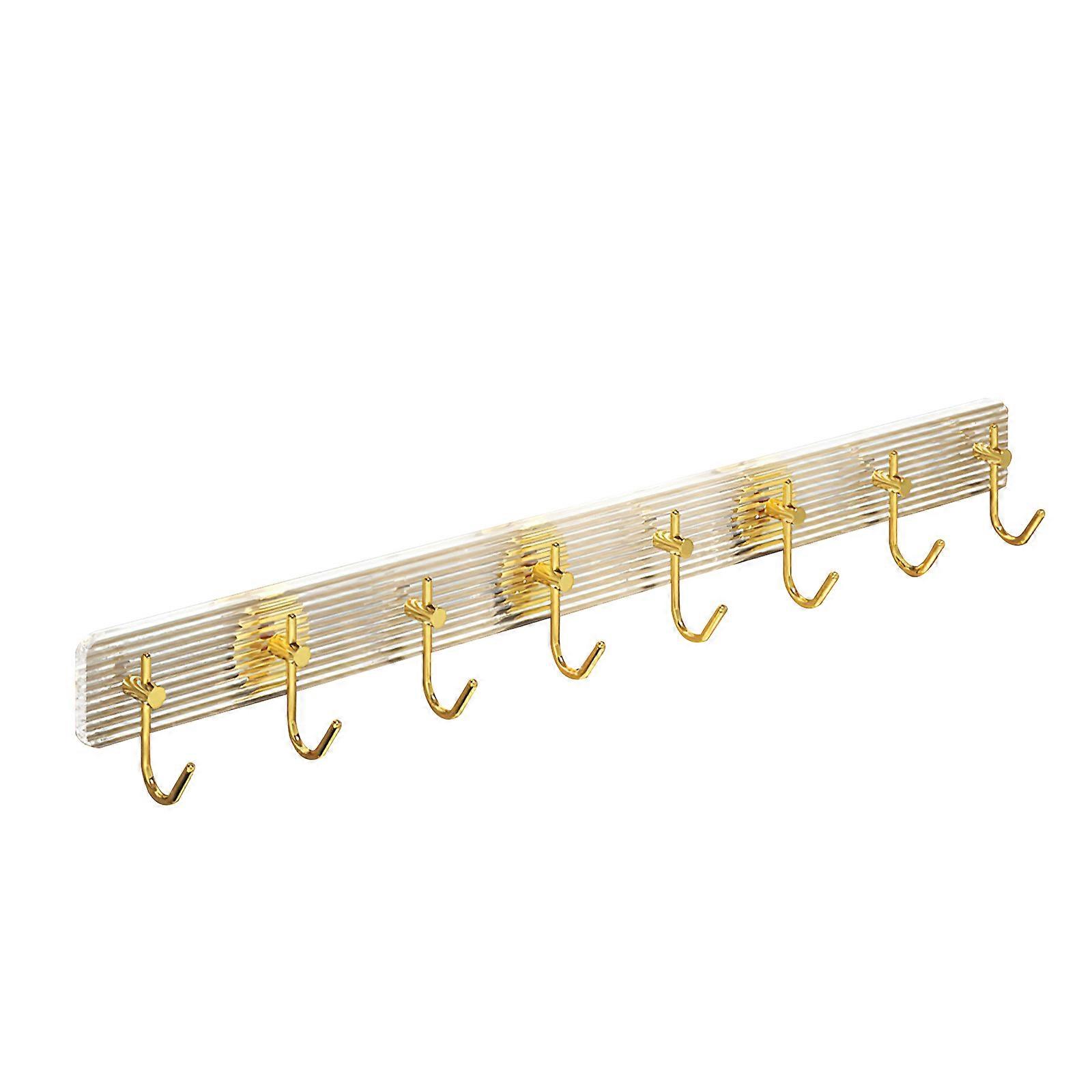 Adhesive Wall Hooks Gold Durable Unique Design: Acrylic Practical Premium Home Storage