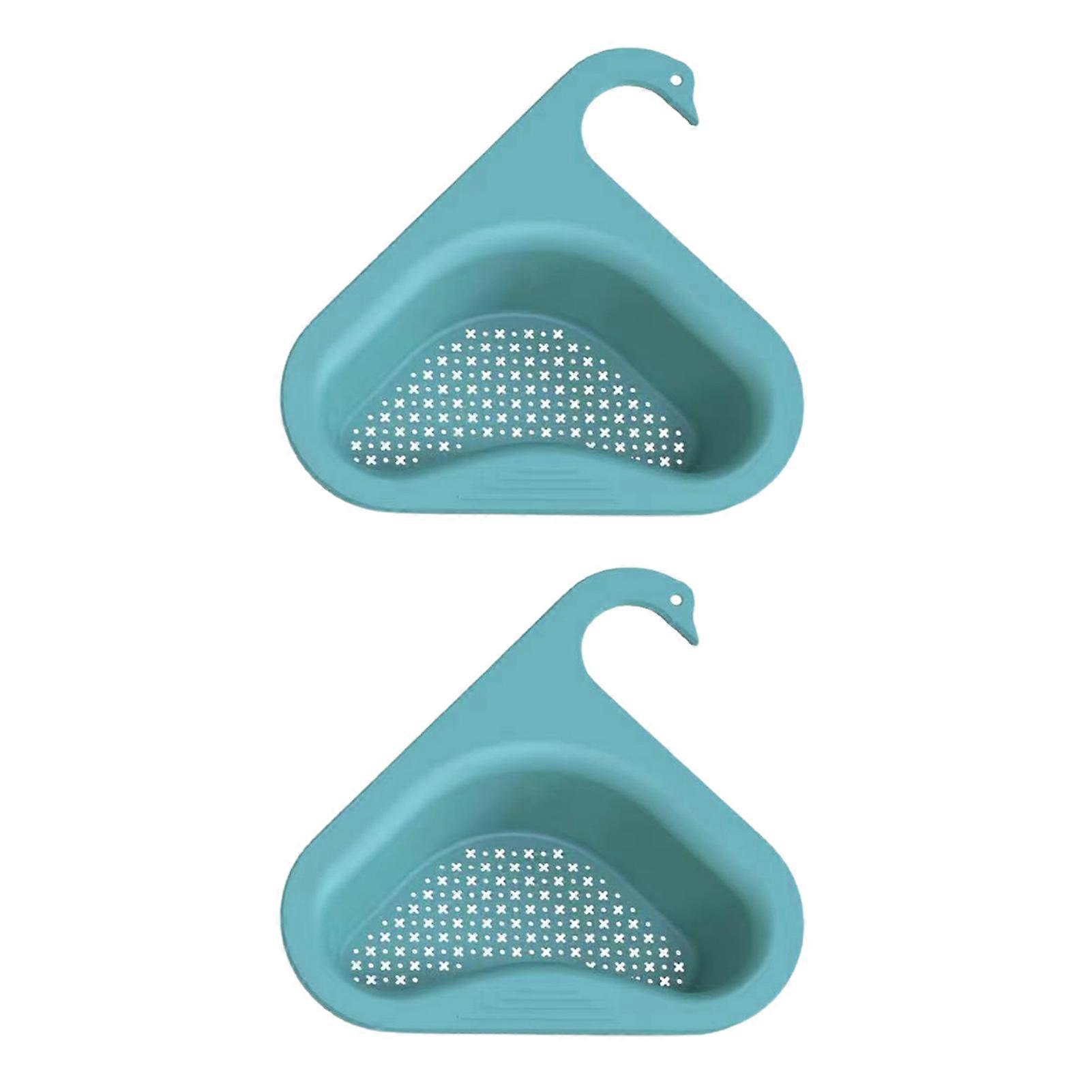 2Pcs Decorative Drain Basket Good Stability Plastic Hollow Multi-functional Swan Sink Filter Basket for Home