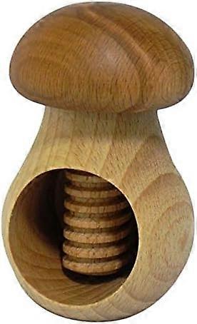 Nutcracker made from natural beech wood - very solid - mushroom Light Brown