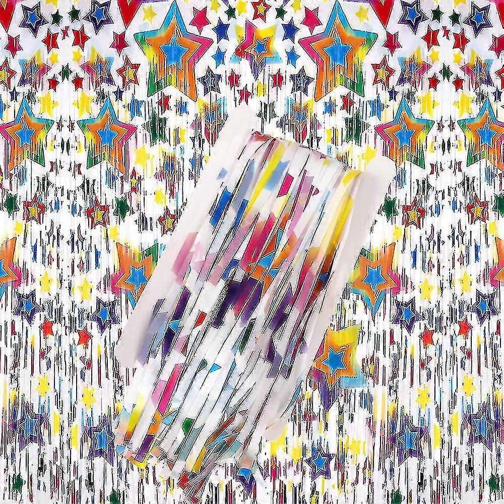 Pentagram Color Rain Curtain