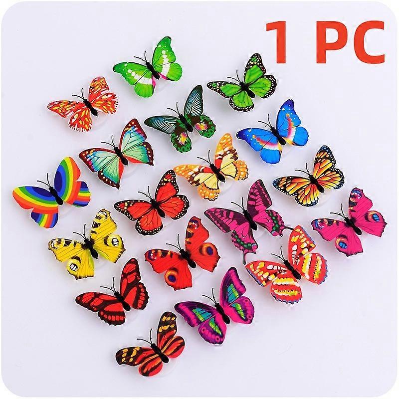 1~4 PCS Pasteable 3D Butterfly Night Lights Luminous Led Wall Sticker Lamps Creative DIY Decorative Light Home Decoration Light