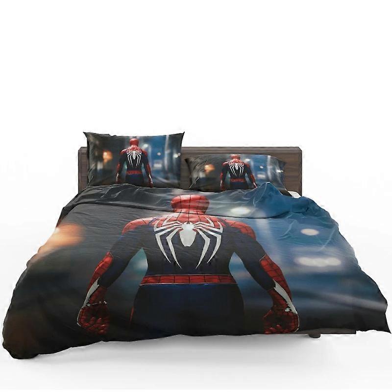 v1445 Bed Sheets Spider-Man PS Advanced Suit Quilt Duvet Cover Set Pillowcase Soft  Children3-Piece Bedding Set (1 Duvet Cover + 2 Pillow Shams) Bed S