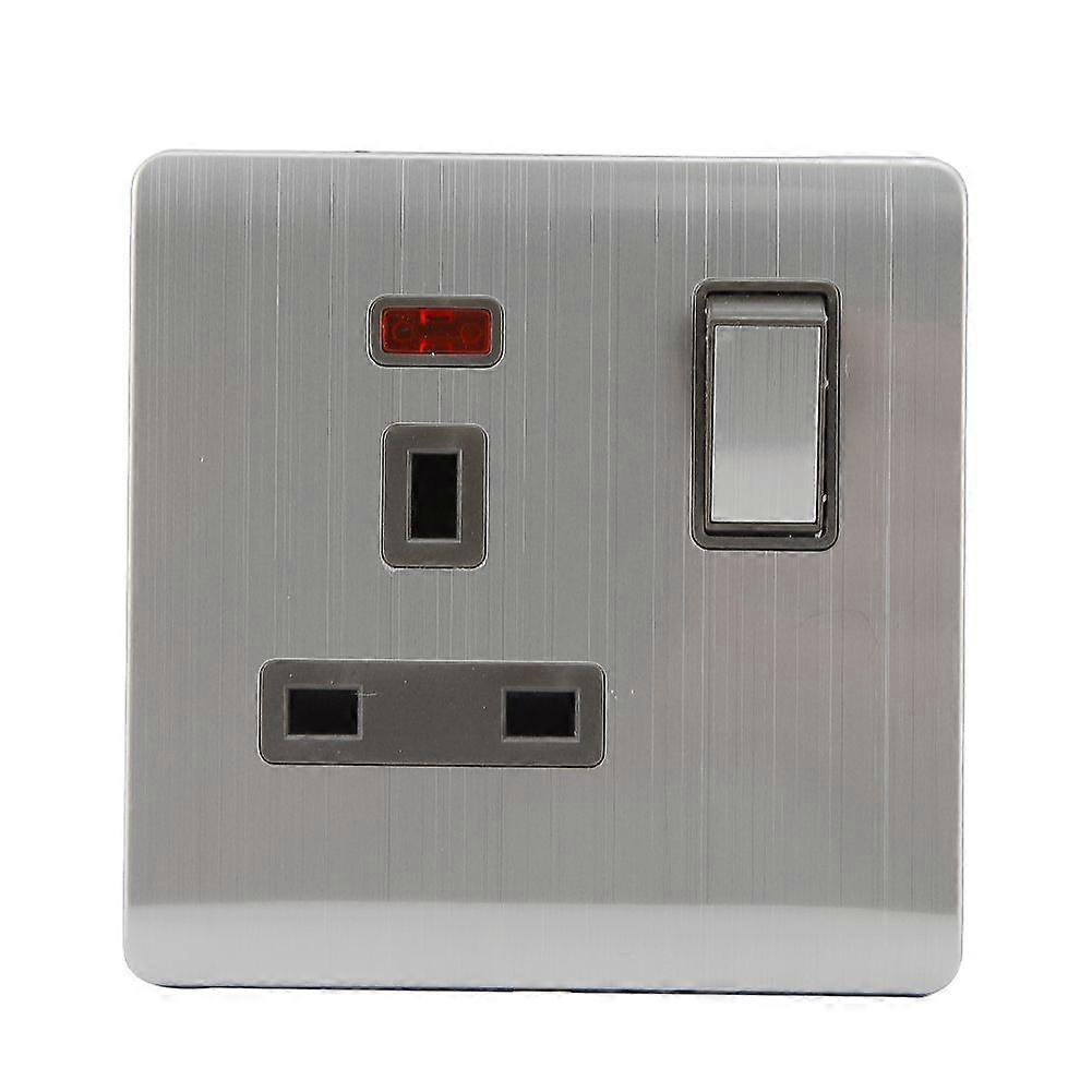 13A Square Wall Socket with Light Multi-functional Three Hole Socket Receptacle 250V