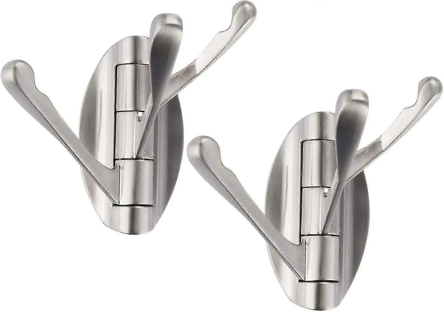 2pcs Gift Folding Hook Wall Mounted Swivel Arm Triple Coat Hook