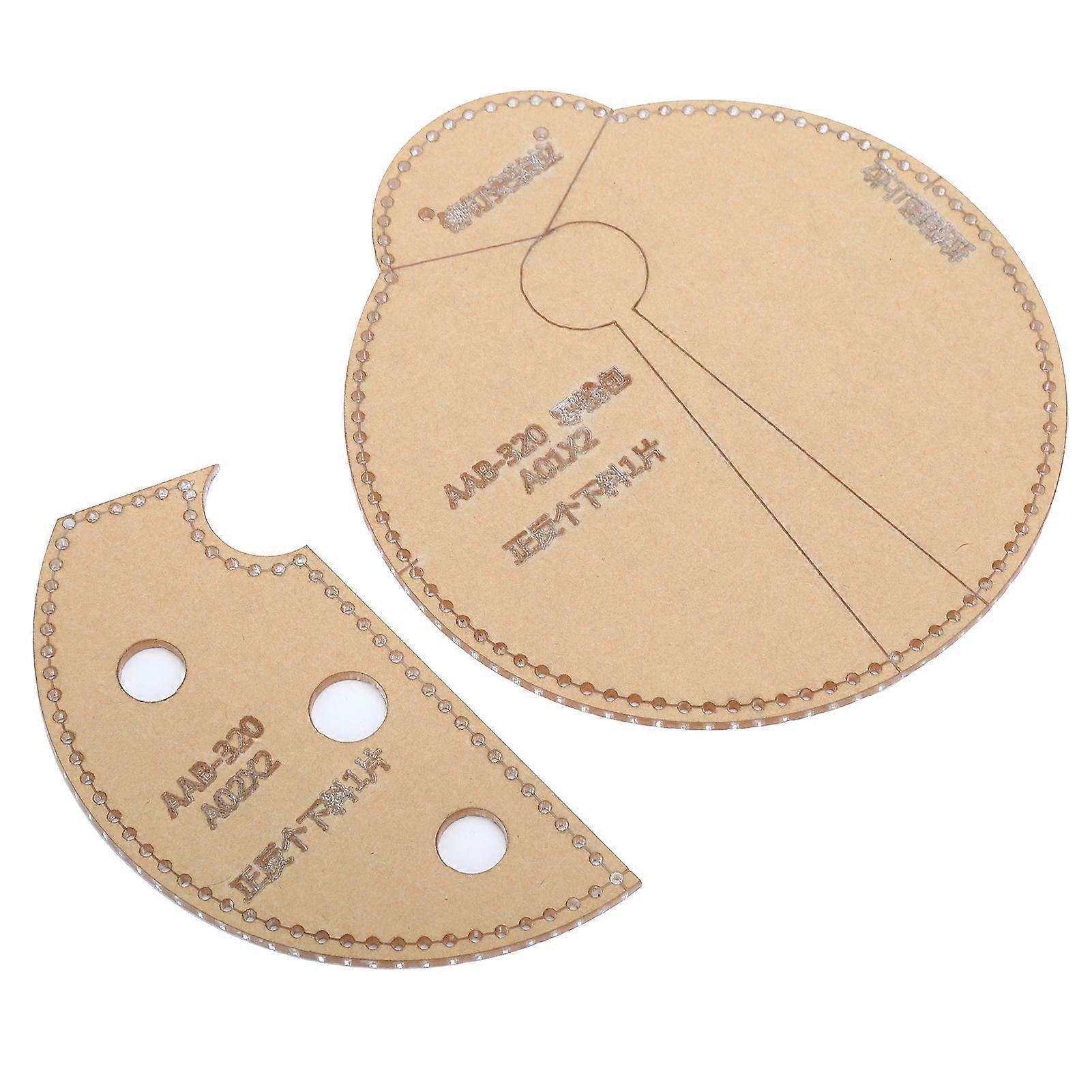 2Pcs Acrylic Wallet Template Plexiglass Hand?Made DIY Ladybug Pattern Leather Card Bag Edition