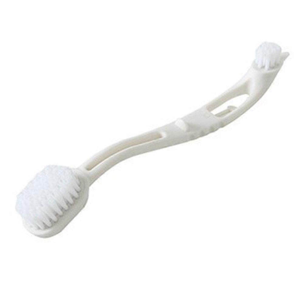 Double Ends Household Brush Multi Use Shoes Window Wall Tile Cleaning Tool Beige