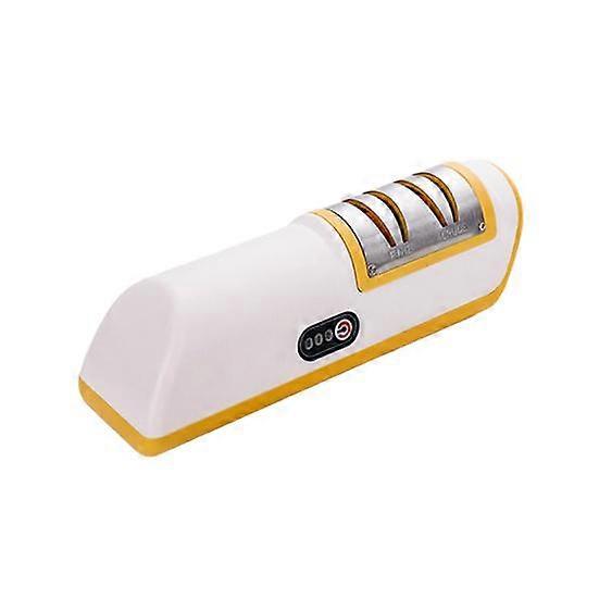 Electric Cutter Sharpener Rechargeable 2 Stages Safety Design Scissor Sharpener for Kitchen Fast Efficient Blade Sharpening Tool
