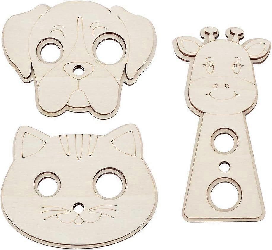 3Pcs Wooden Animal Safety Eyes Insertion Tool Auxiliary Tool Safety Eyes Crochet Tools for Attaching Safety Eyes and Washers Crochet Stuffed Animal Ey
