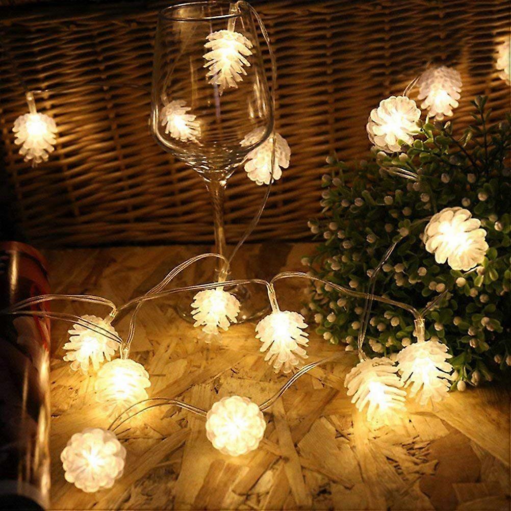 Pinecone String Lights Julefest LED Lys Snor Batteri Strøm Fyrretræ Kegle Fairy Lights til fødselsdag jul