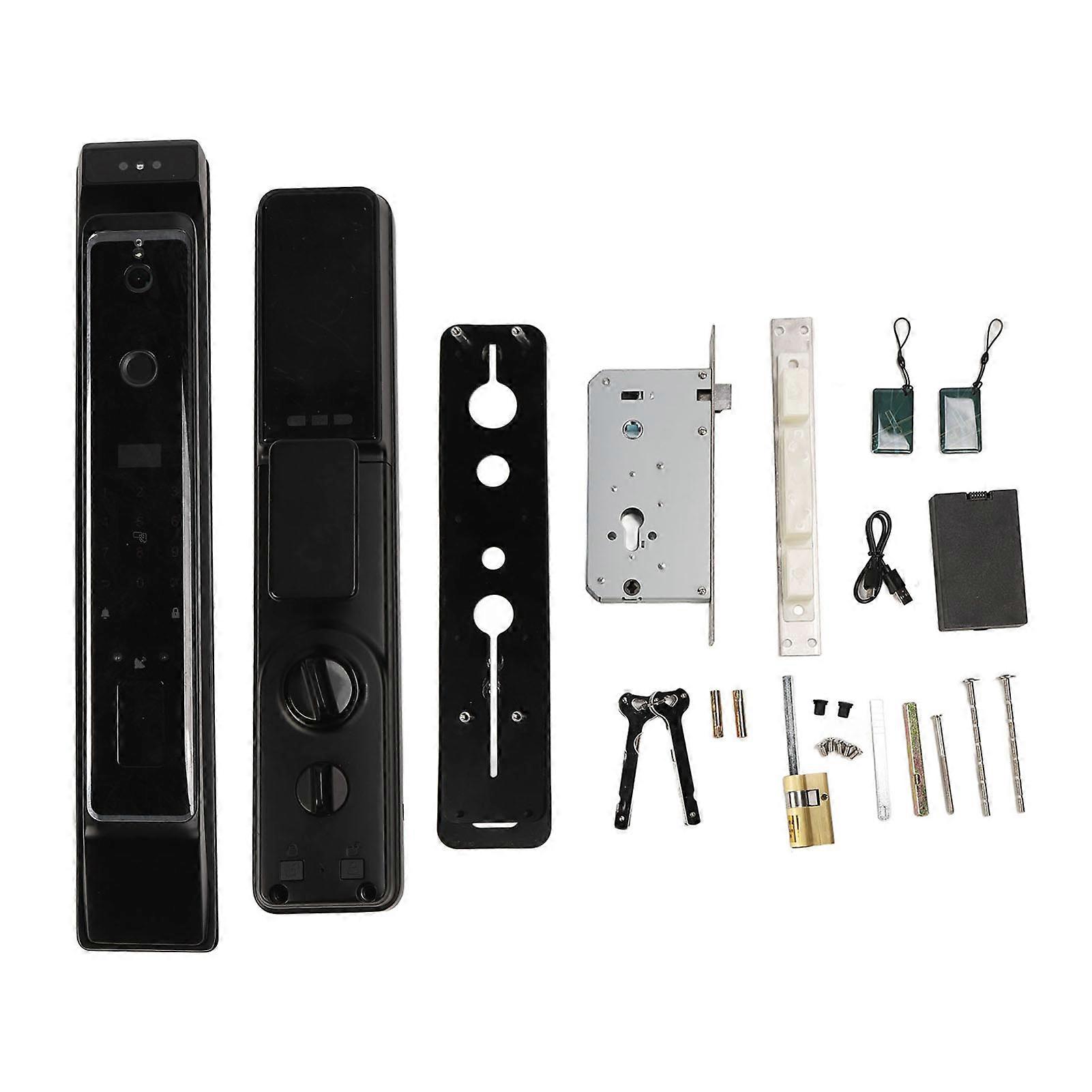 Smart Fingerprint Door Lock, Innovative Security Solution With Ultra High Definition 3D Face Recognition Entry, Rechargeable WiFi Smart Lock For Home