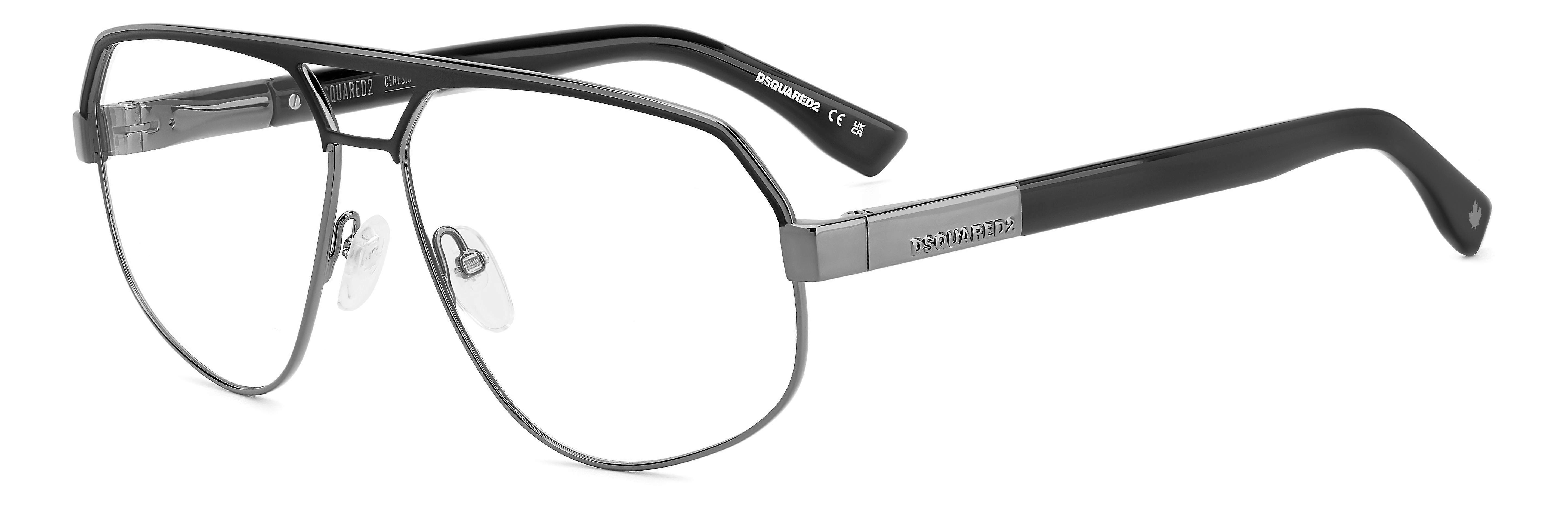 Oprawki do okularów DSQUARED2 D2 0121 V81 DARK RUTHENIUM BLACK 60/14/140 MAN