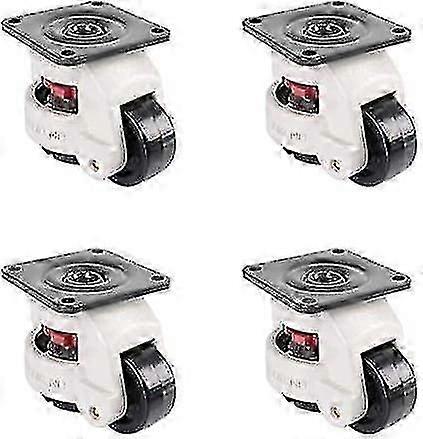 4 pieces swivel casters, telescopic leveling casters for industrial machines