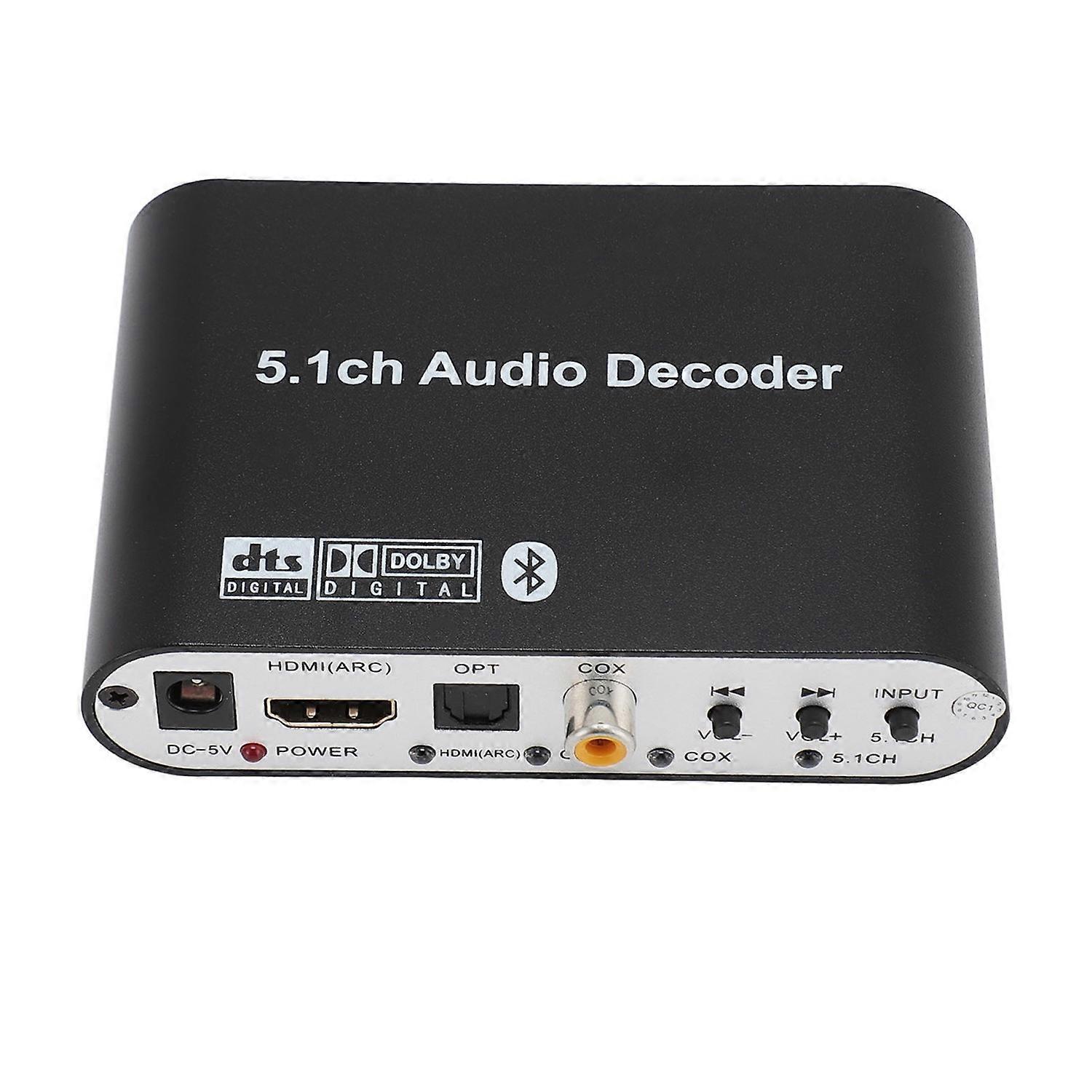 5.1 Channel Digital Sound Decoder HD Multimedia Interface ARC Bluetooth 5.0 Optical SPDIF Coaxial US