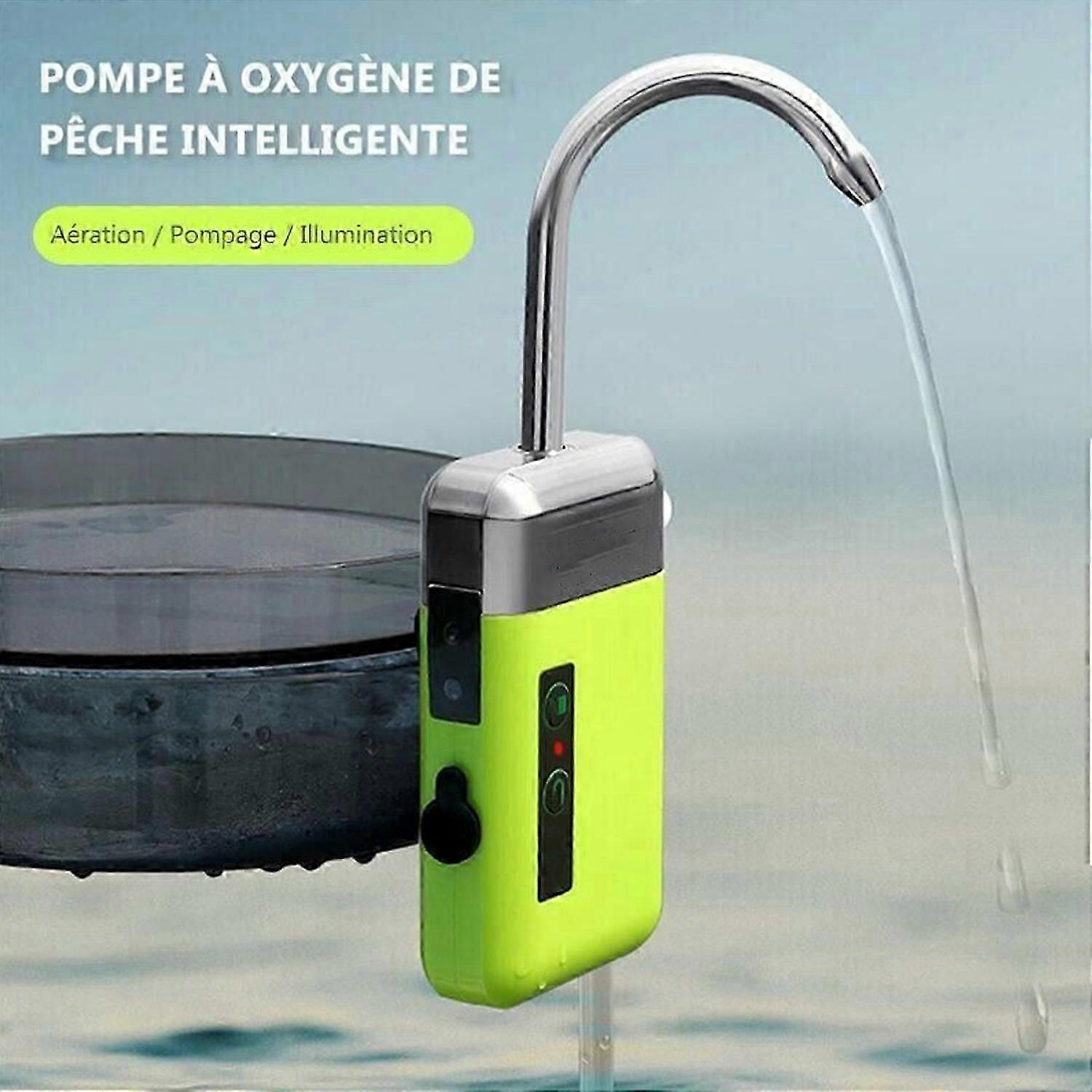 Outdoor portable multi-functional automatic oxygen pump fishing air pump USB charging LED lighting