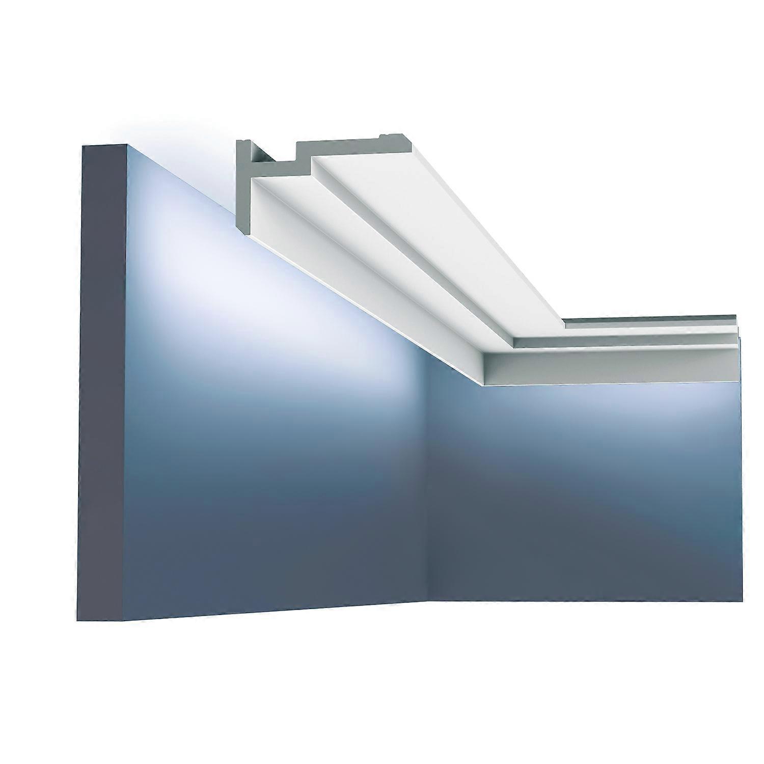 Orac Decor 1 x Cornice moulding CX197 MODERN 200 cm x 5 cm x 9,3 cm white Duropolymer® pre-primed lightweight, dimensionally stable, shockproof approp