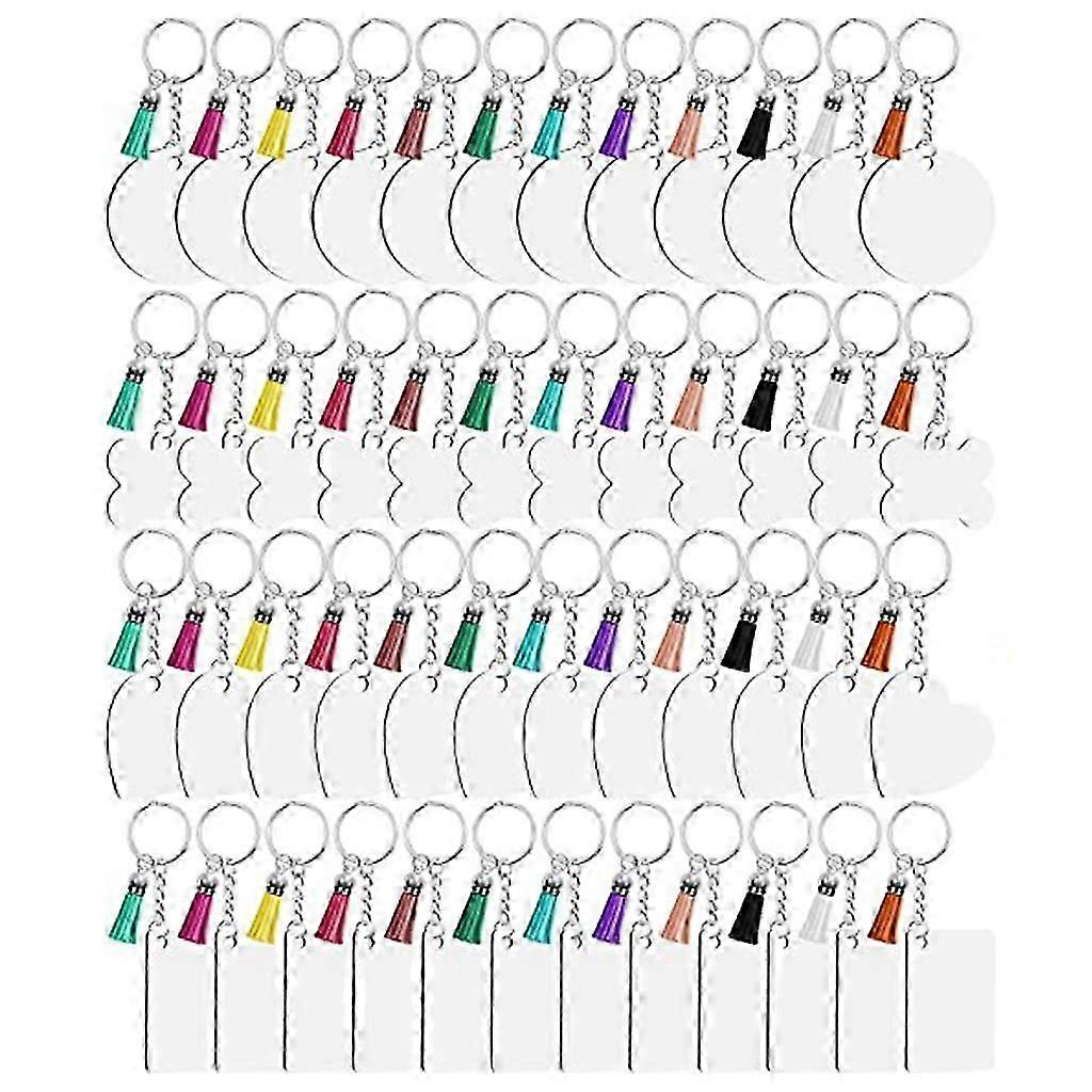 Sublimation Keychain Blanks Tassels Keychain Pendants for DIY Keychain Craft