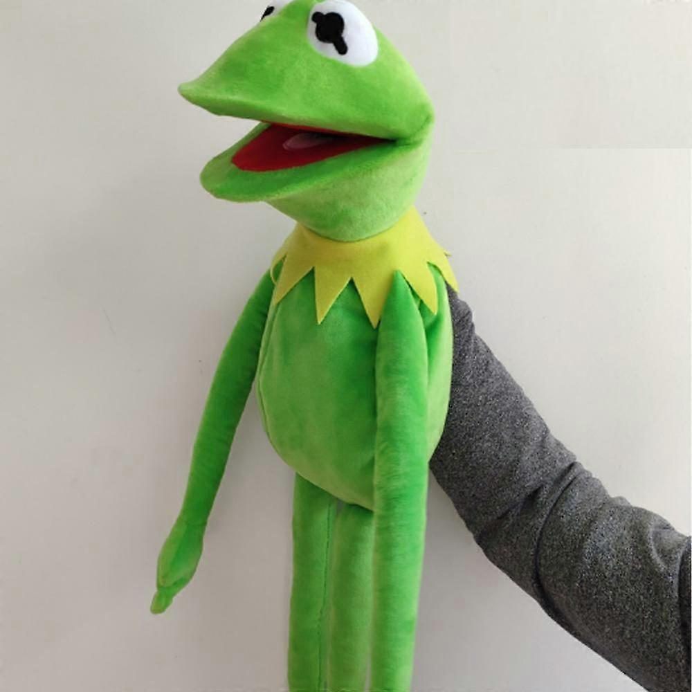Comit frog puppet, frog plush, puppet show, soft frog puppet doll suitable for role playing - green, 16cm