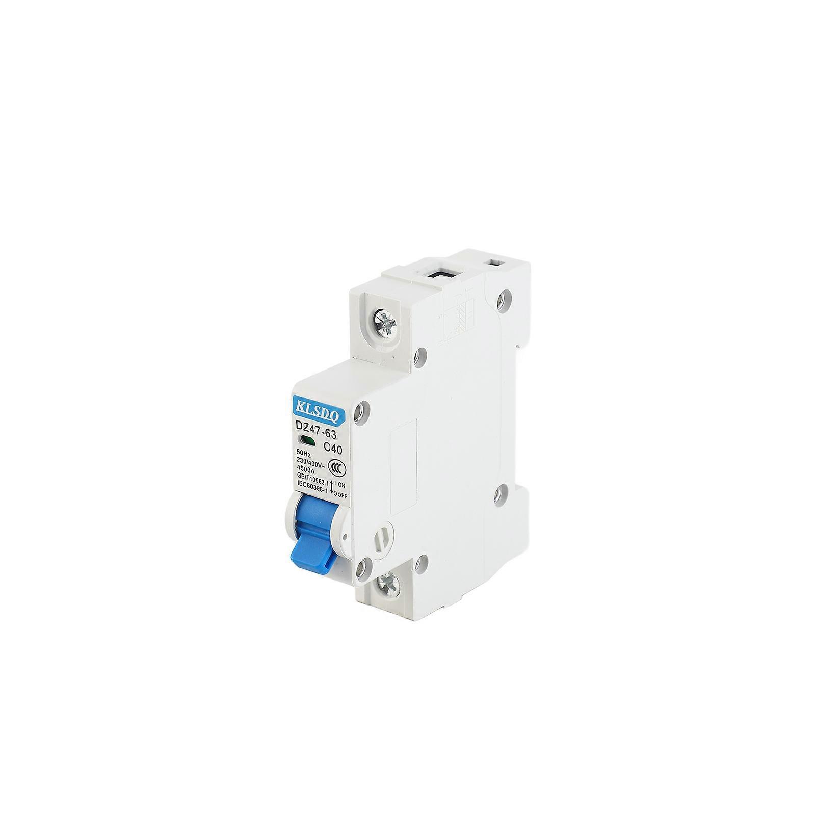 Miniature Current Circuit Breaker 1 Pole 400V Household Electric Leakage Protector DIN Rail Installation