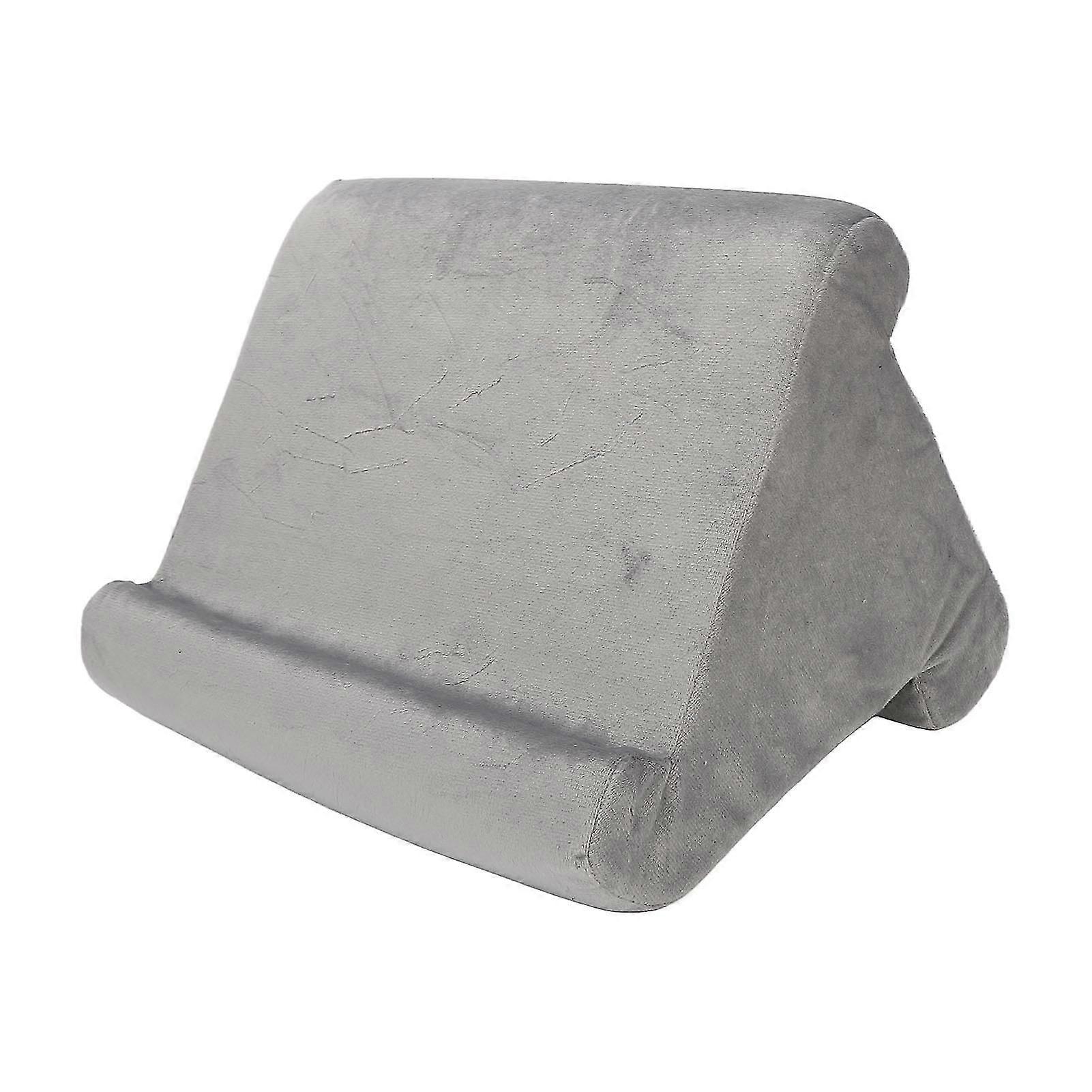 Tablet Pillow Stand Triangular Soft Comfortable Angled Viewing Tablet Reading Pillow Gray