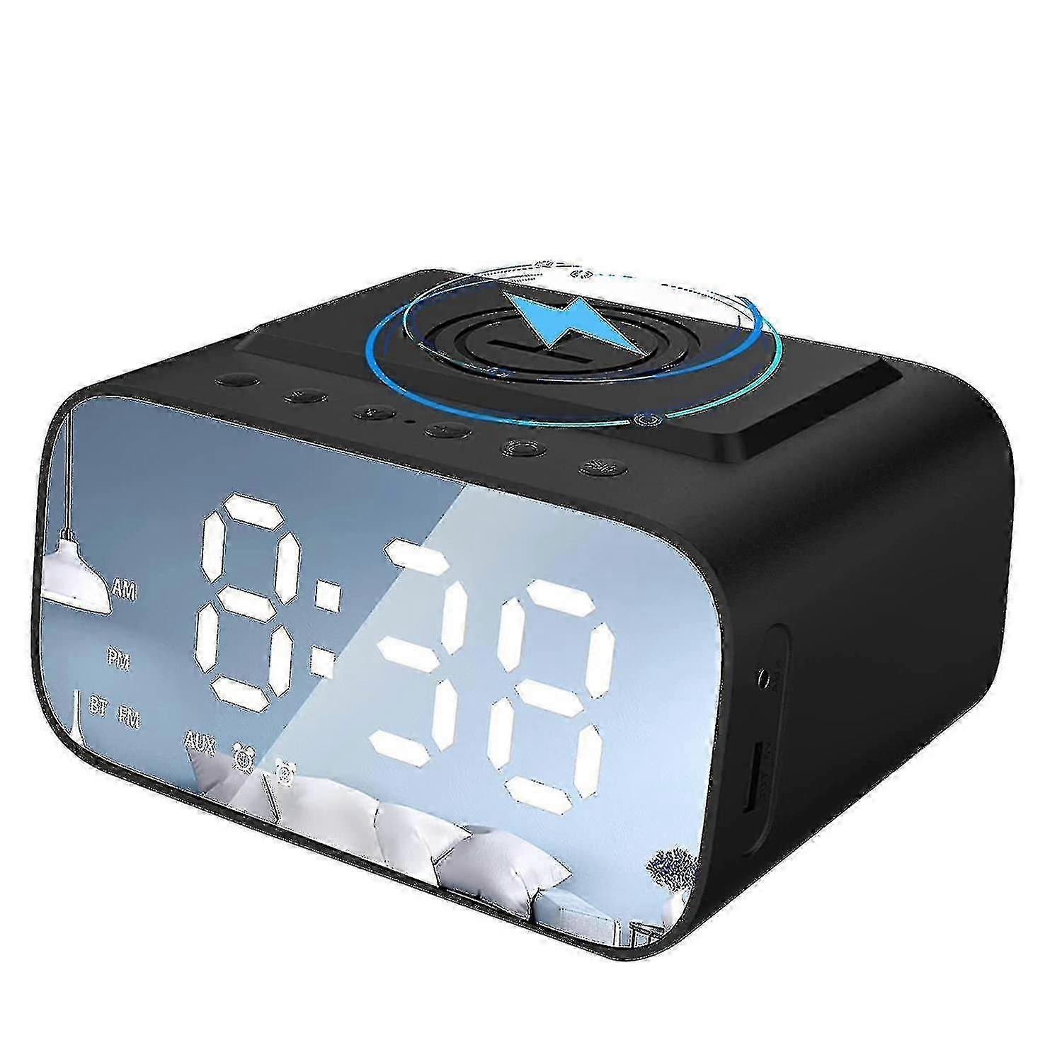 Digital Alarm Clock Usb Charging Station  Tooth Speakerlarge Led